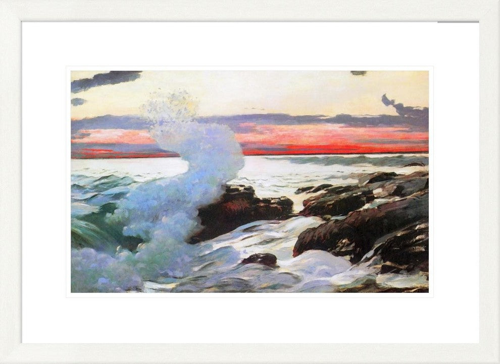 "West Point Prouts Neck 1900" Framed Digital Print by Winslow Homer, 31x22"