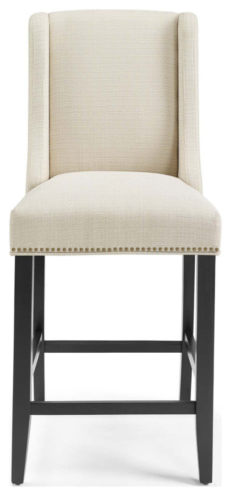 Beige Baron Upholstered Fabric Counter Stool