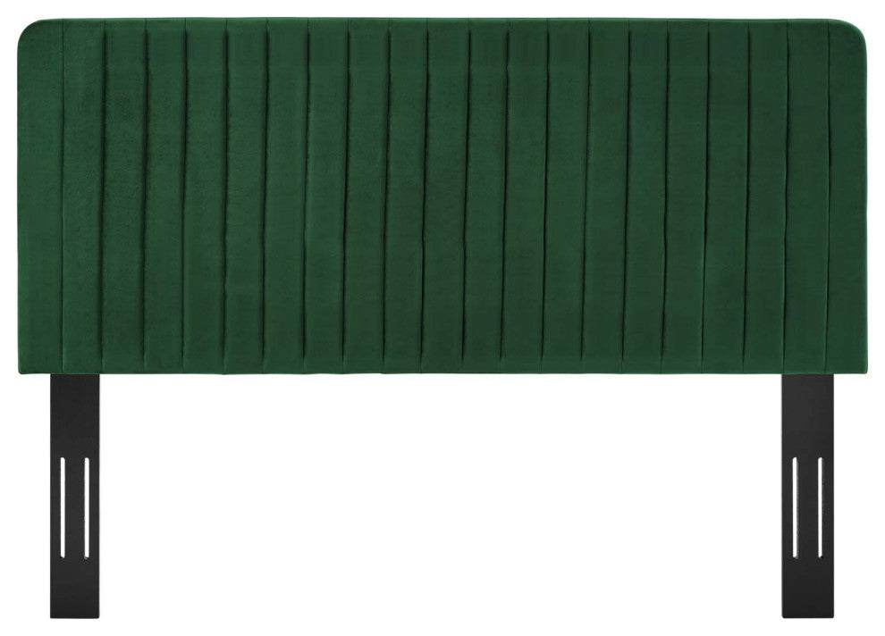 Tufted Headboard, Twin Size, Velvet, Green, Modern Contemporary, Bedroom Master