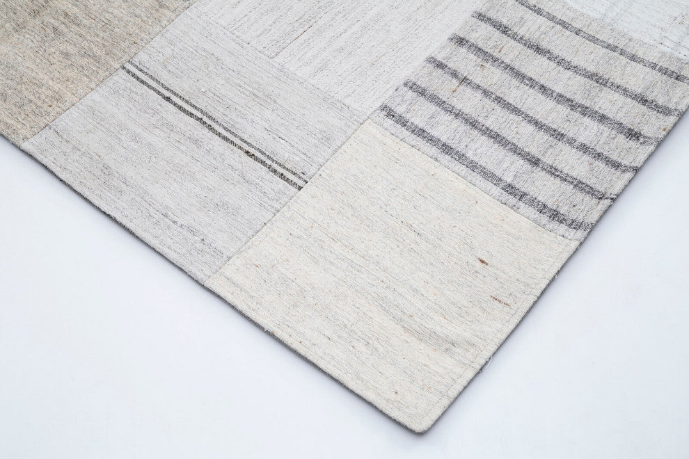 Rug N Carpet - Handmade Oriental 9' 11'' x 13' 1'' Rustic Patchwork Kilim Rug