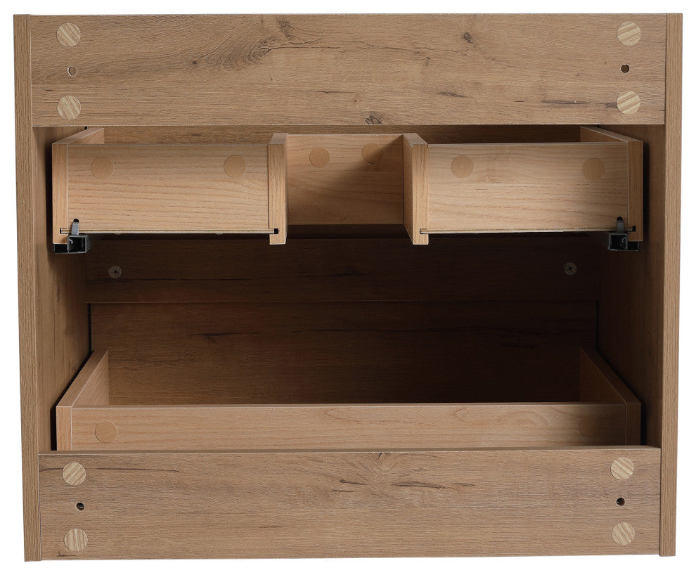 24 inch Plywood Wall Mounted Bathroom Vanity Set with Drawer