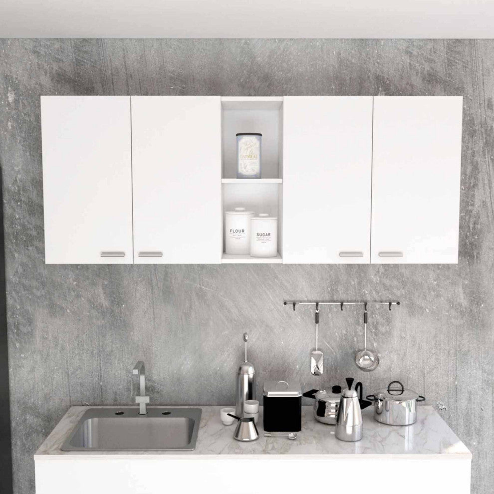 Winslow 59" Wall Cabinet, White