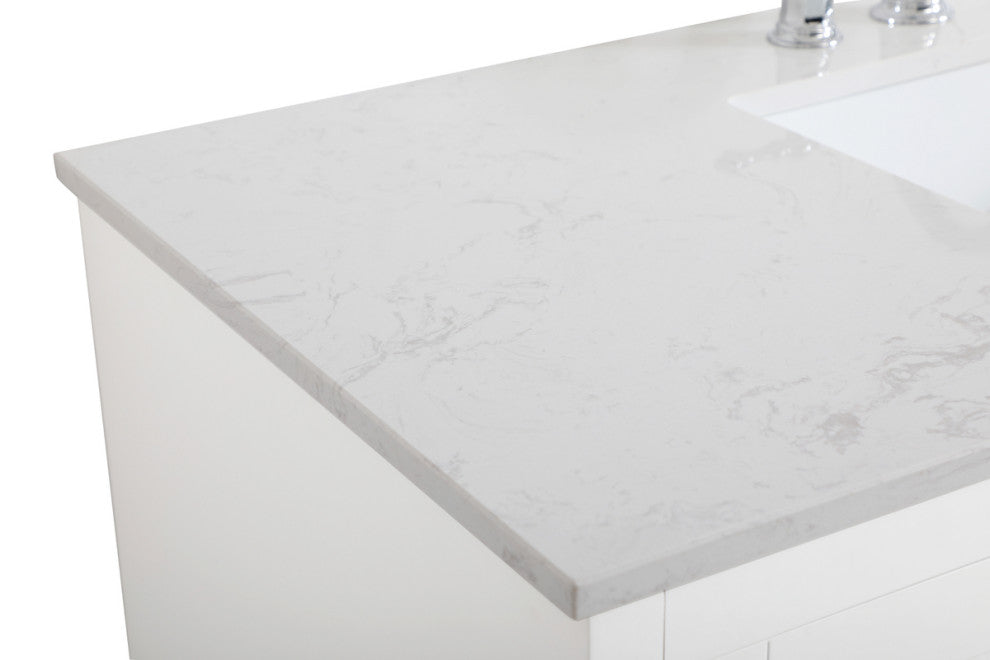 48" Single Bathroom Vanity, White