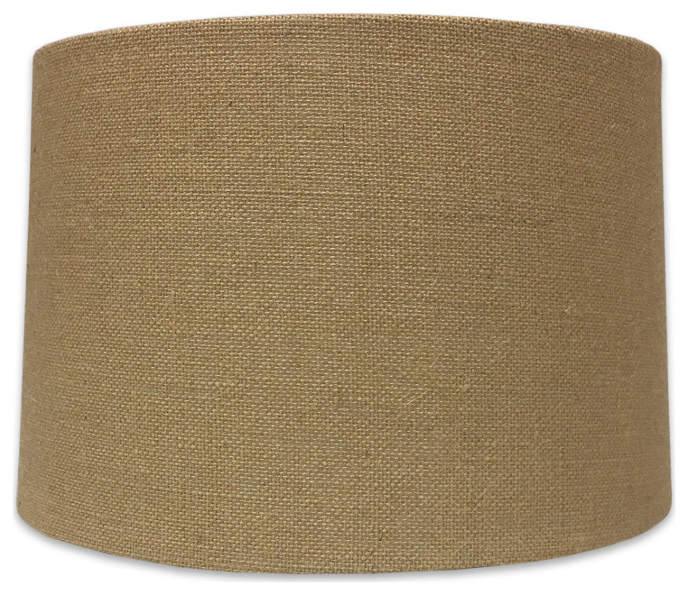 Royal Designs Shallow Drum Hardback Lampshade, Burlap, 9"x10"x7"