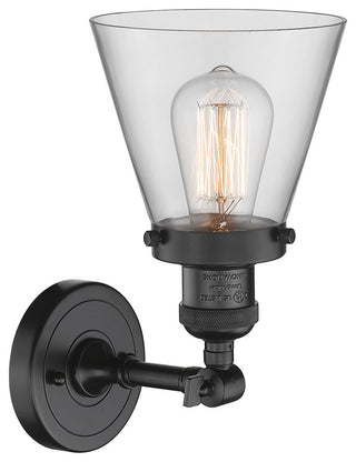 Small Cone 1-Light LED Sconce, Oil Rubbed Bronze, Glass: Clear