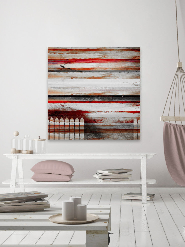 "Picket Fence" Print on Canvas, 48"x48"
