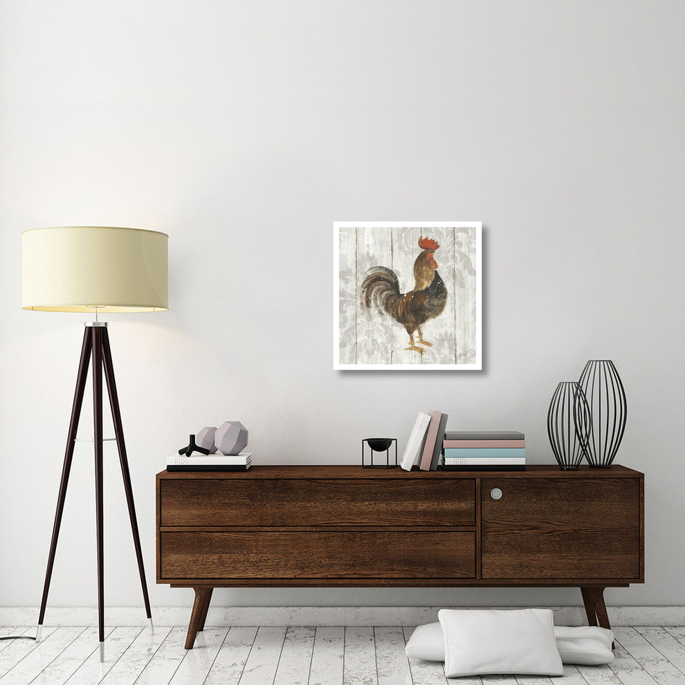 "Farm Friend III on Barn Board" Digital Paper Print by Albena Hristova, 26"x26"