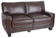 Serta Palisades 61" Track Arm Sofa Loveseat with Removable Covers Chestnut Brown