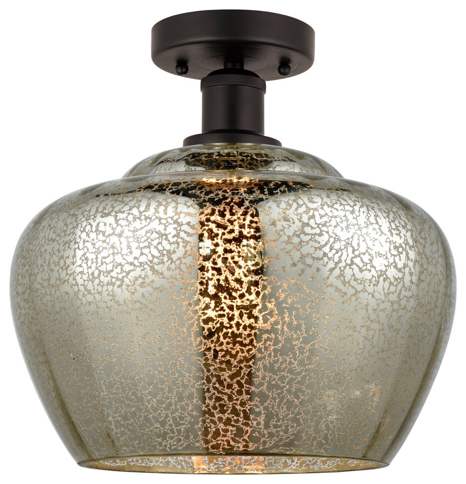 Innovations 616-1F-OB-G96-L Fenton 1 Light Semi-Flush Mount, Oil Rubbed Bronze