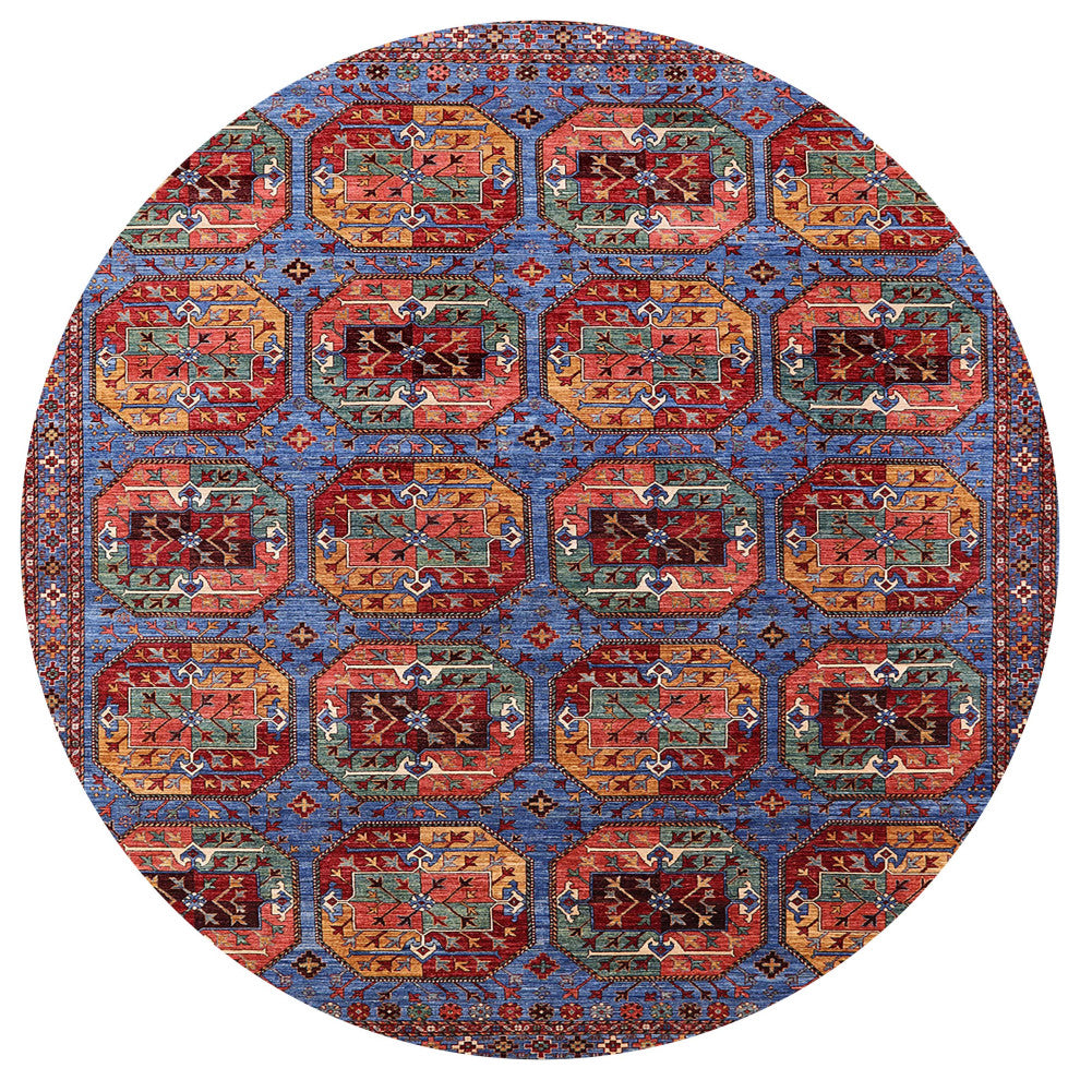 Ahgly Company Indoor Round Mid-Century Modern Area Rugs, 4' Round
