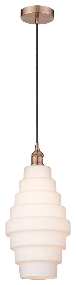 Innovations 616-1P-AC-G671-8 1-Light Mini Pendant, Antique Copper
