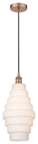Innovations 616-1P-AC-G671-8 1-Light Mini Pendant, Antique Copper