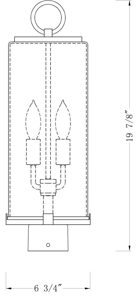 Zlite 593PHMS-BK 2-Light Outdoor Post Mount Fixture, White Opal