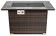 Rectangular Ceramic Tile Tabletop Outdoor Fire Pit Table with Lid