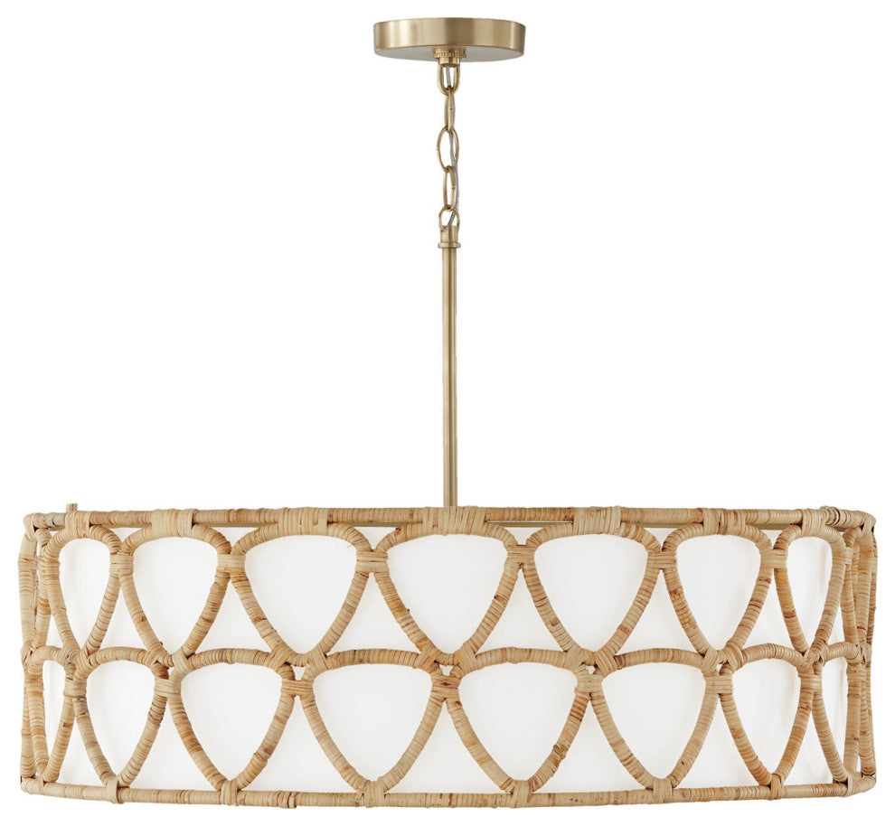 Capital Lighting Tulum 4-Light Pendant 347242MA Matte Brass