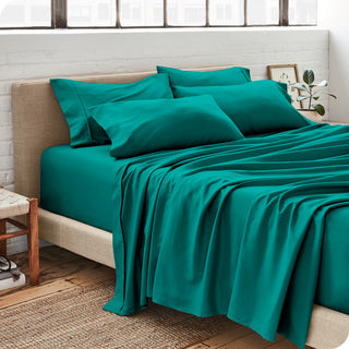 Bare Home 7-Piece Microfiber Sheet Set, Emerald, Split King