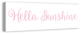 Hello Sunshine 12"x36" Canvas Wall Art, Pink