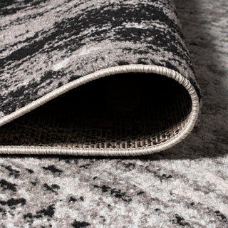 Storm Modern Abstract Area Rug, Gray/Cream, 3 X 5