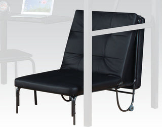 Senon Adjustable Futon and Chair, Silver and Black