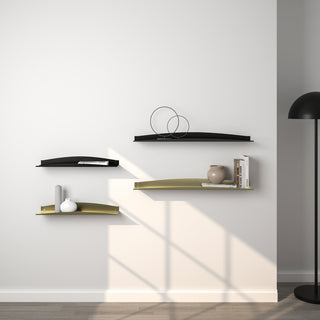 Harry Wall Mounted Shelves, Black, 24"