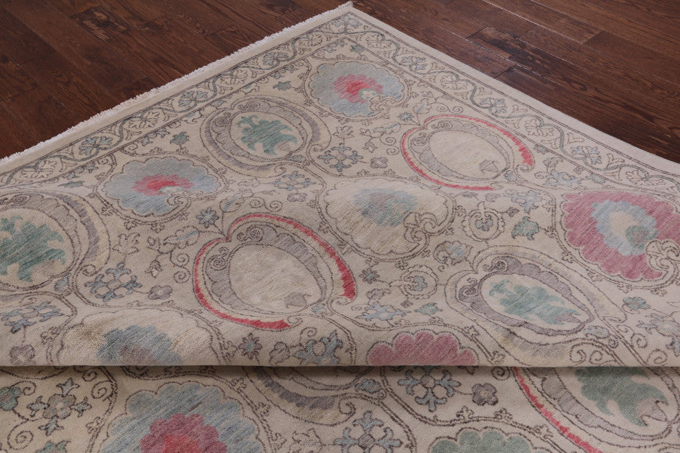 William Morris Hand Knotted Wool Rug 9' 1" X 11' 4" Q4614