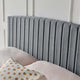 Headboard, Twin Size, Velvet, Dark Gray, Modern Contemporary, Bedroom