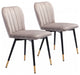 Set of Two Gray and Black Mod Profile Dining Chairs