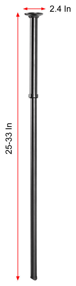 Utopia Alley Rustproof L-Shaped Corner Rod Vertical Ceiling Support Bar, Black