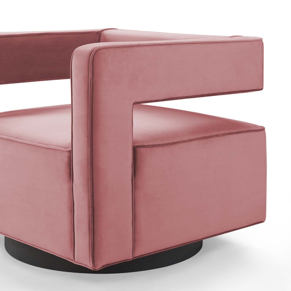 Armchair Accent Chair, Velvet, Pink, Modern, Living Lounge Hotel Hospitality