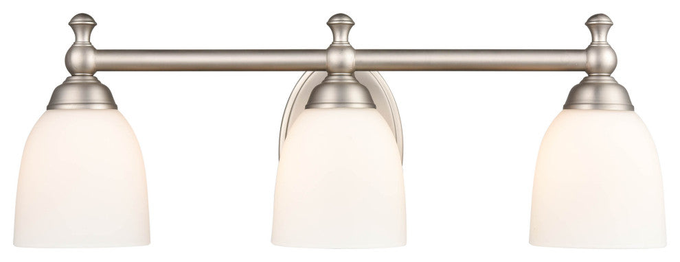 3 Light 21.5" Satin Nickel Vanity Light