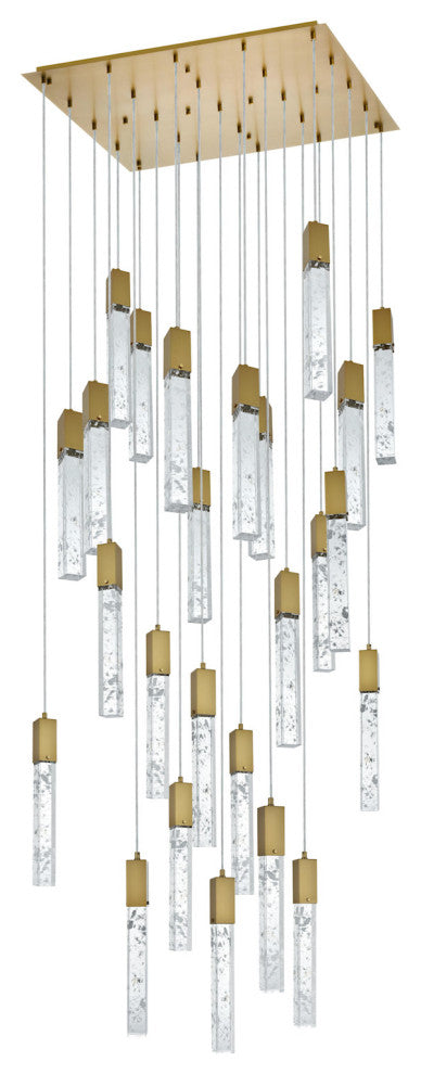 Elegant Lighting 2088G36 Aurora 36"W Crystal Chandelier - Chrome
