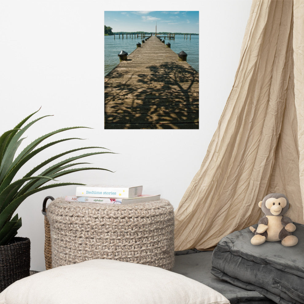 Endless Dock Landscape Photography Unframed Wall Art Print, 16" X 20"