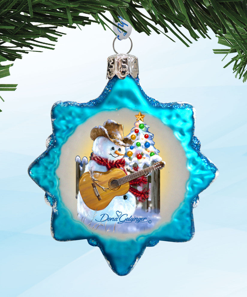 Snowy Mercury Glass Ornaments