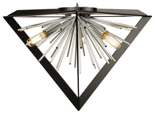 Sunburst  AC11442CH Flush Mount, Matte Black/Aluminum