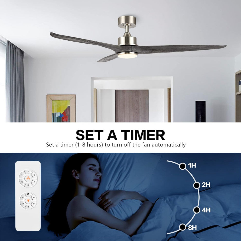 60 in LED Ceiling Fan with Remote and Reversible DC Motor