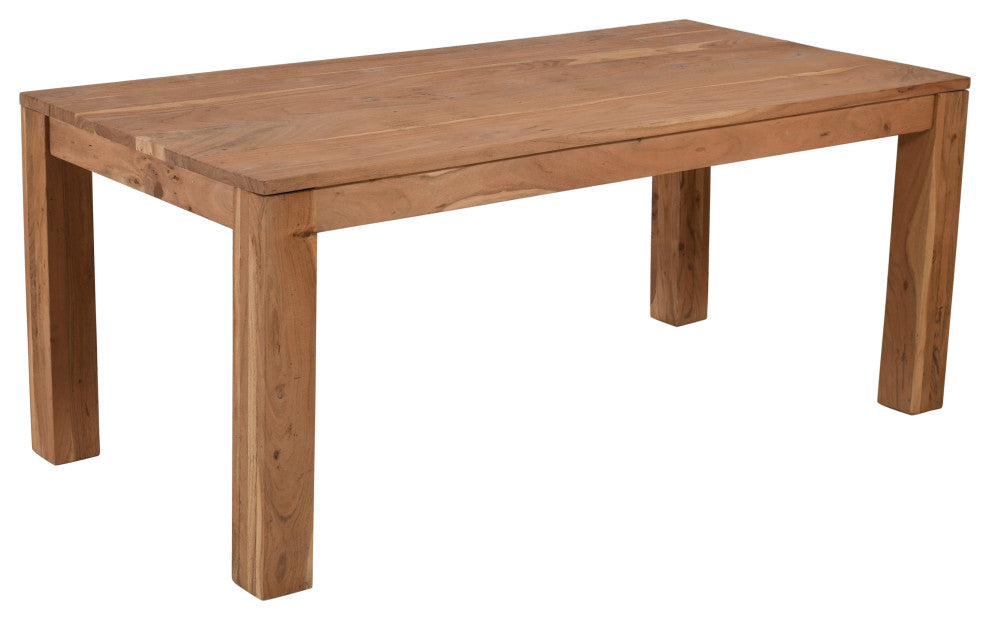 Fernious 72" Dining Table, Natural Finish on Mango Solid Wood