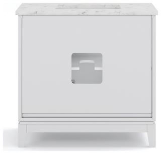 Elizabeth 36" Single Sink Carrara White Marble Vanity, Pure White