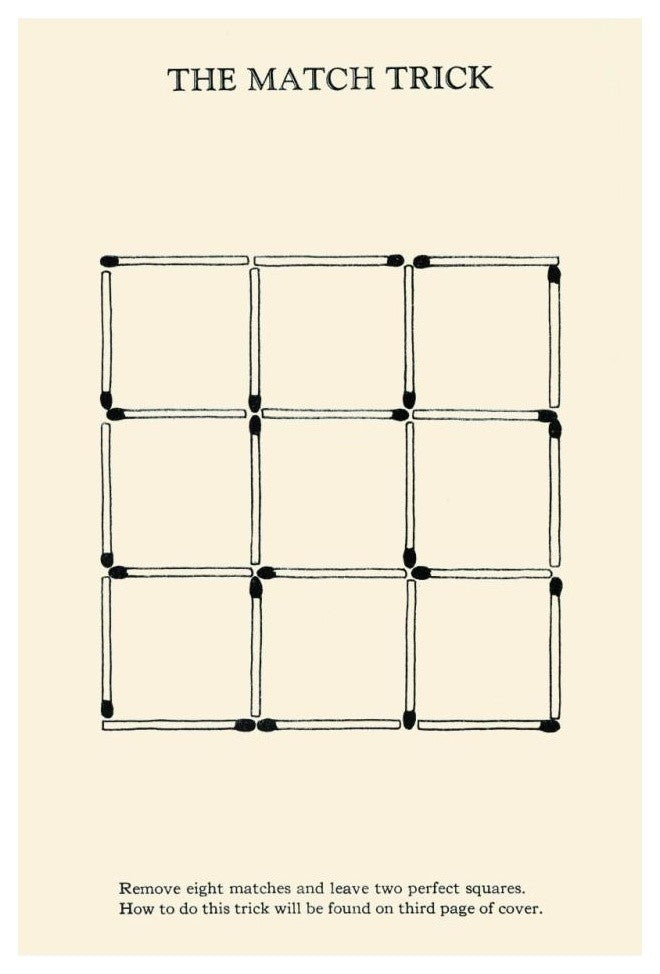 "The Match Trick - Two Perfect Squares" Paper Print by Retromagic, 22"x32"