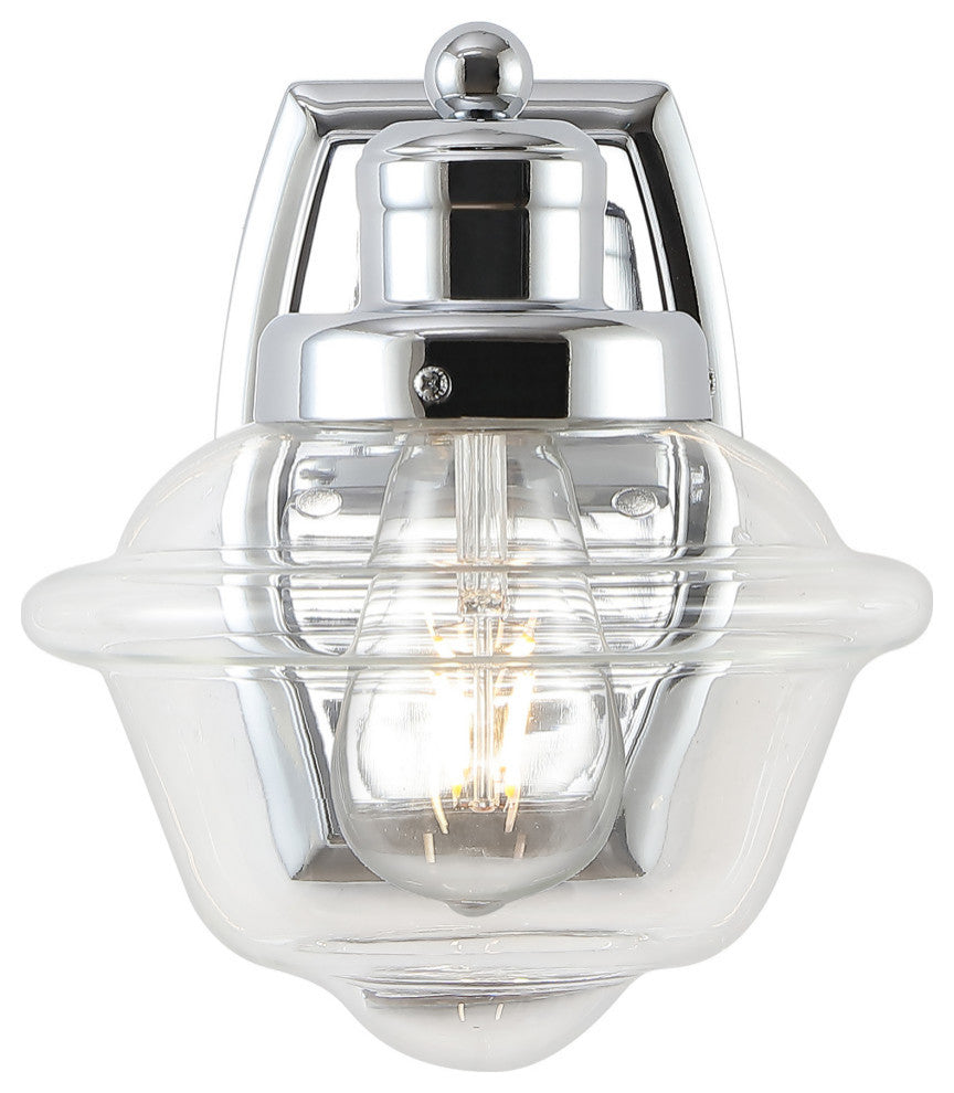 Orleans Iron LED Vanity Light, Chrome, 1 Bulb