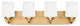 Windom 4-Light Bathroom Vanity Light in Satin Brass