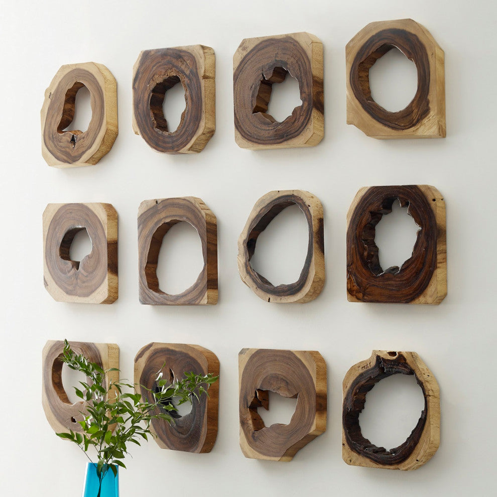 Chamcha Wood Wall Tile, Assorted Styles