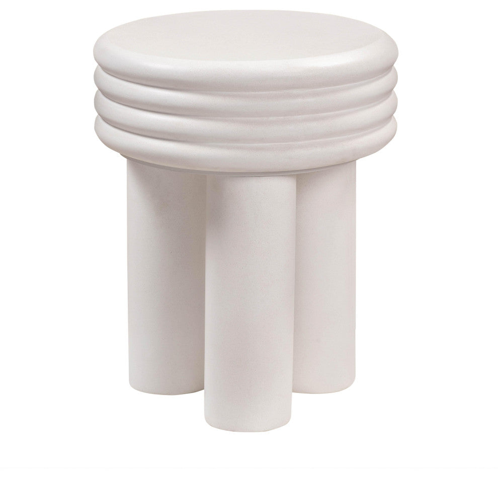 Delta Ivory Concrete Side Table