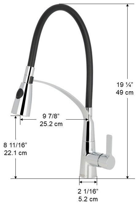 Palermo Pull-Down Kitchen Faucet, Polished Chrome