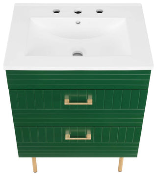 Daybreak 24" Bathroom Vanity, Green White