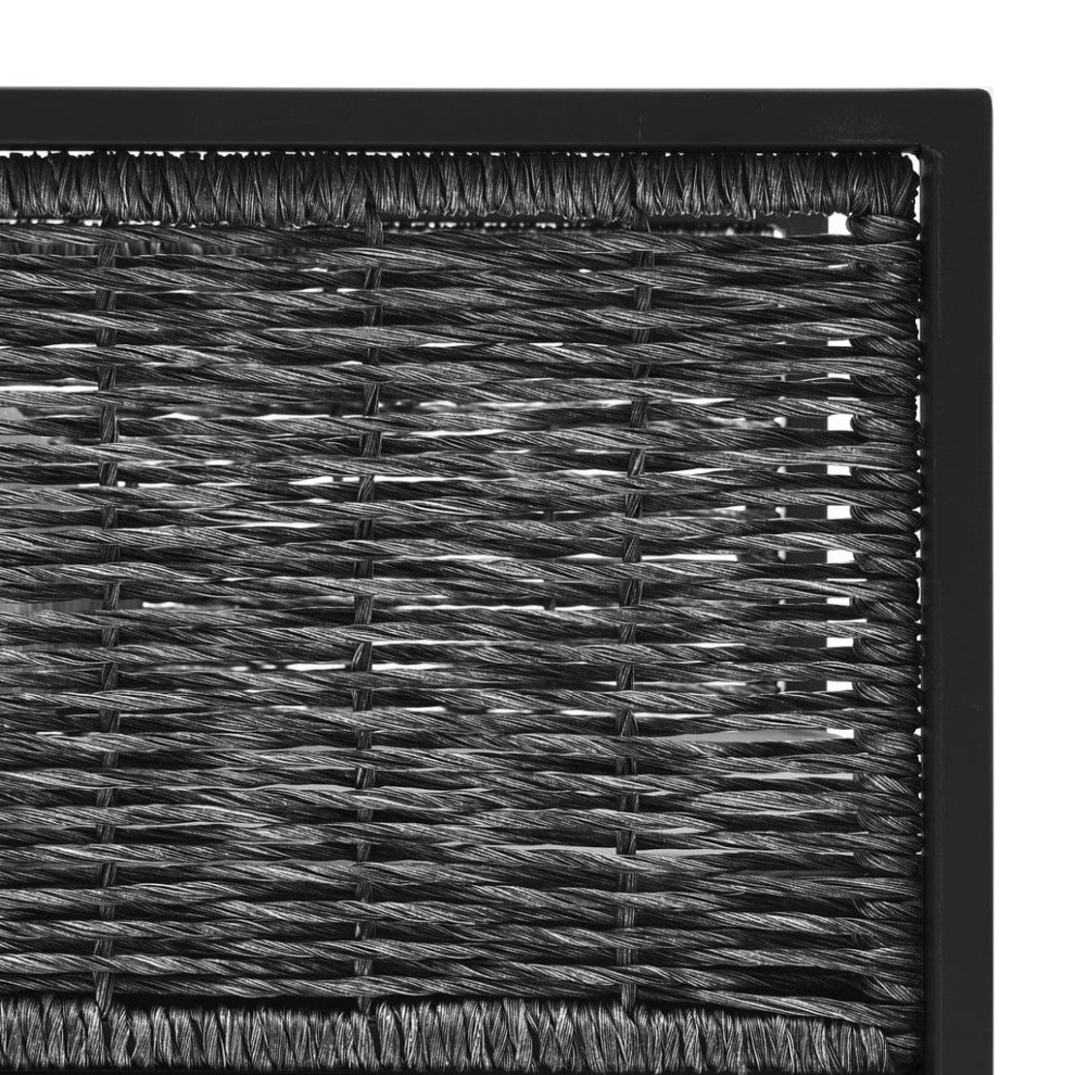 vidaXL Sectional Corner Sofa With Left Armrest Poly Rattan Anthracite