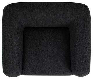 Alpine 44" Sherpa Arm Chair, Ebony Black Boucle