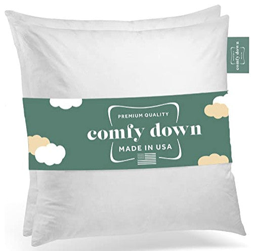Set Of Two, Down Square Decorative Pillow Insert, 28" X 28"