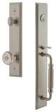 Carre' 1-Piece Dummy Handleset, F Grip and Bouton Knob, Satin Nickel, 848906