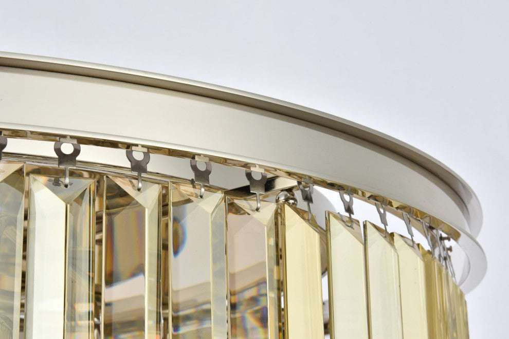 Elegant Lighting 1238F43-GT/RC Sydney 10 Light 44"W Flush Mount - Matte Black