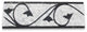 Marble Mosaic Border Listello Accent Tile Agean Bianco 5x14.5 Polished, 1 piece